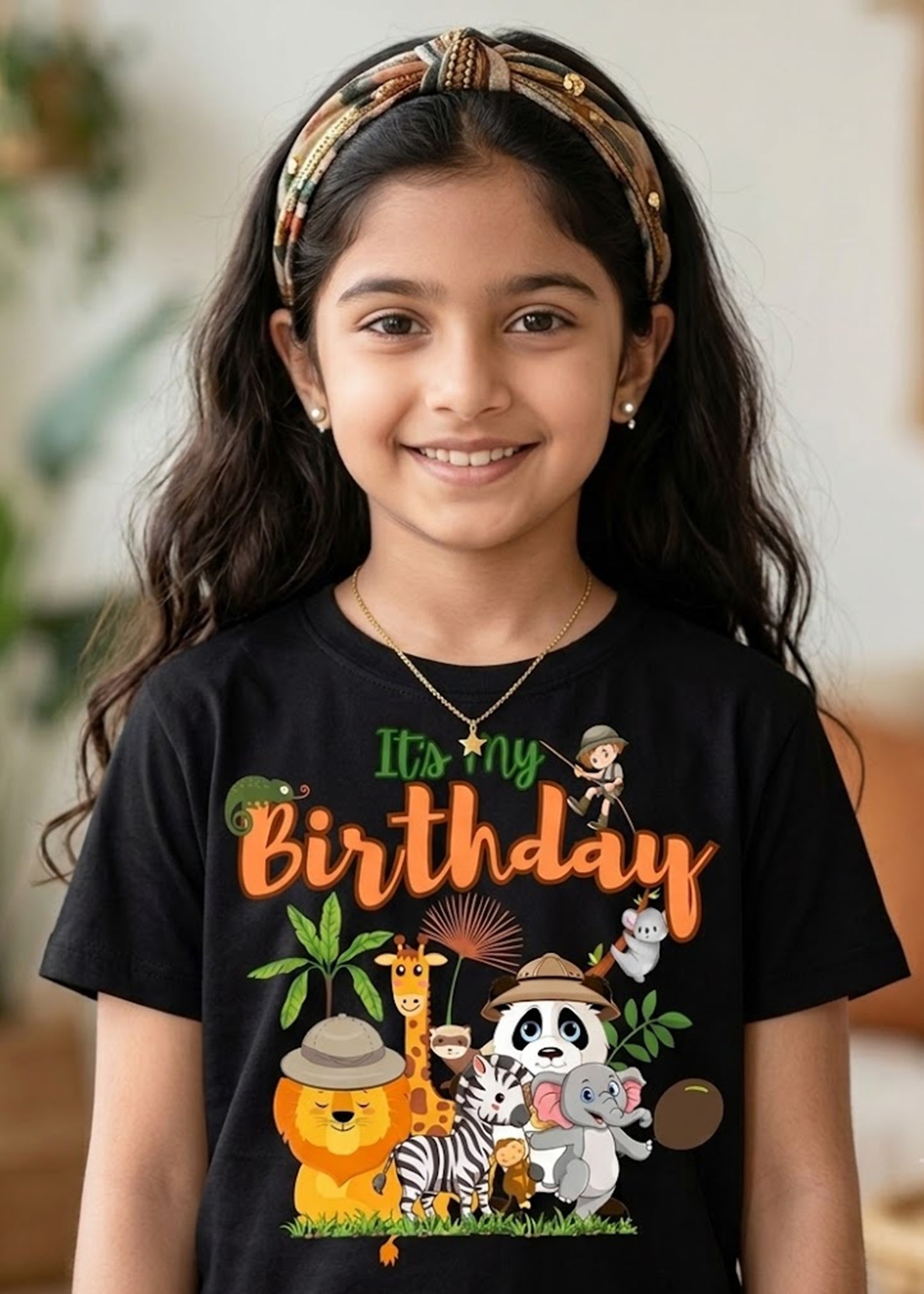 Black Jungle Theme Birthday Family Tshirt