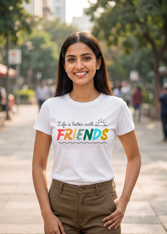 Life Is Better With Friends Group Tshirt