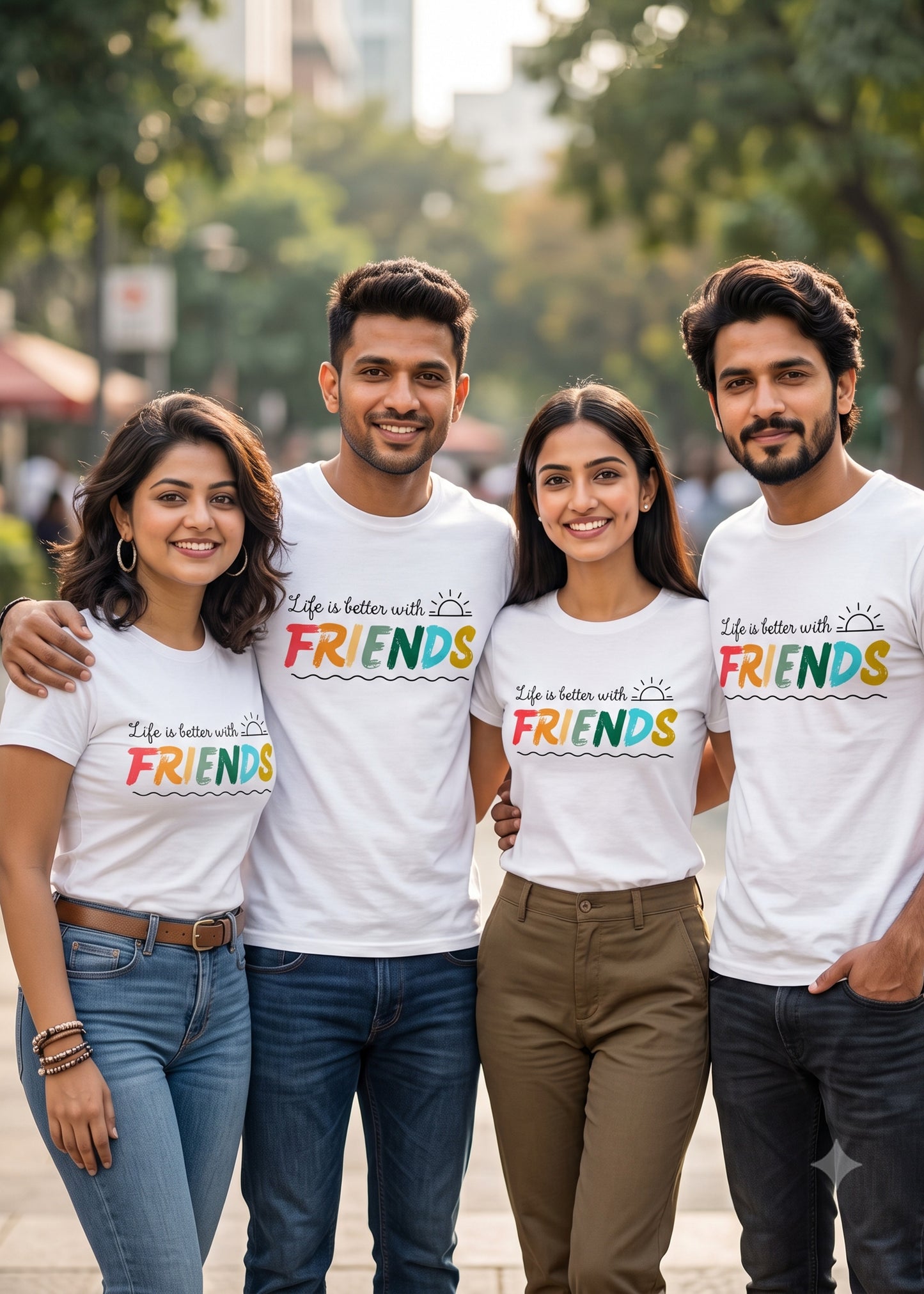 Life Is Better With Friends Group Tshirt