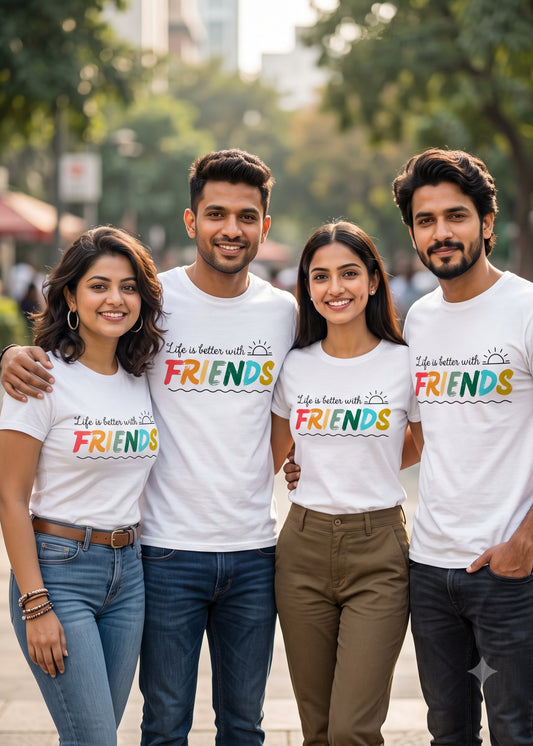 Life Is Better With Friends Group Tshirt