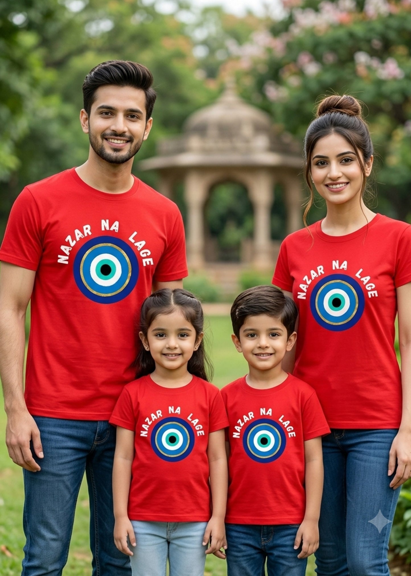 Nazar Na Lage Evil Eye Family Tshirt