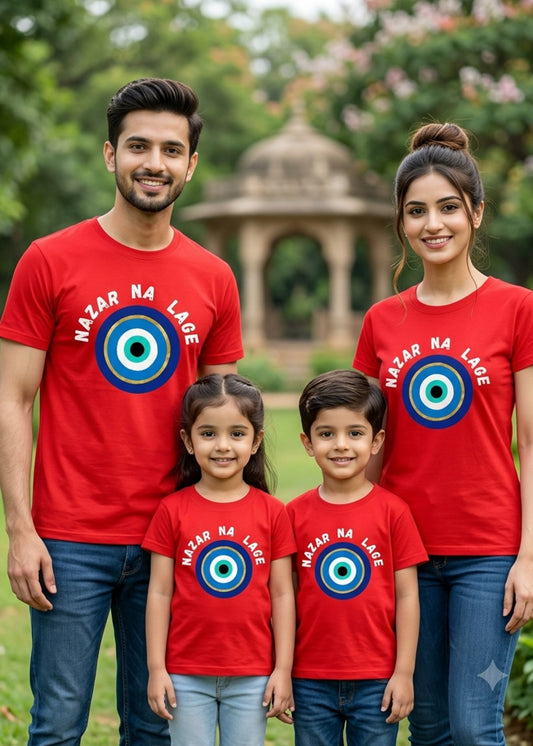 Nazar Na Lage Evil Eye Family Tshirt