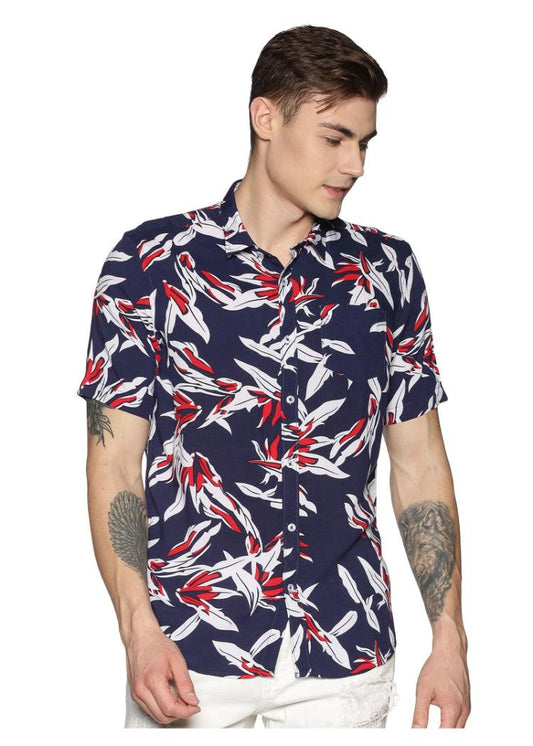 Red N Blue Printed Shirt - Tusok