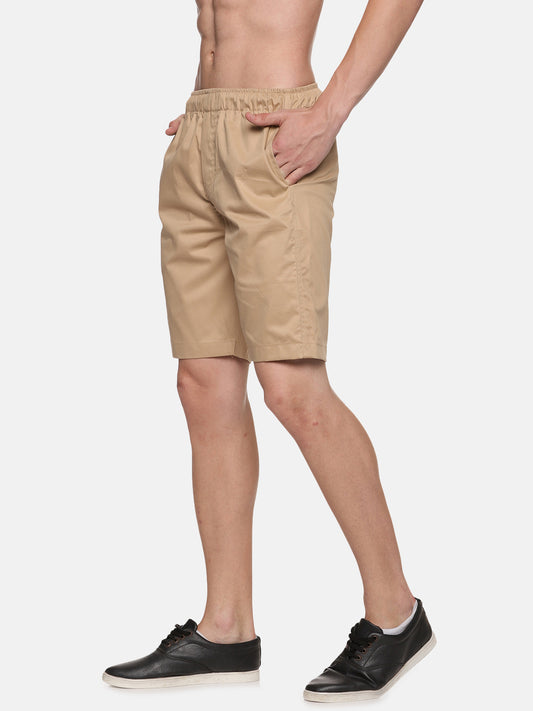 Khaki Solid Men's Shorts - Tusok