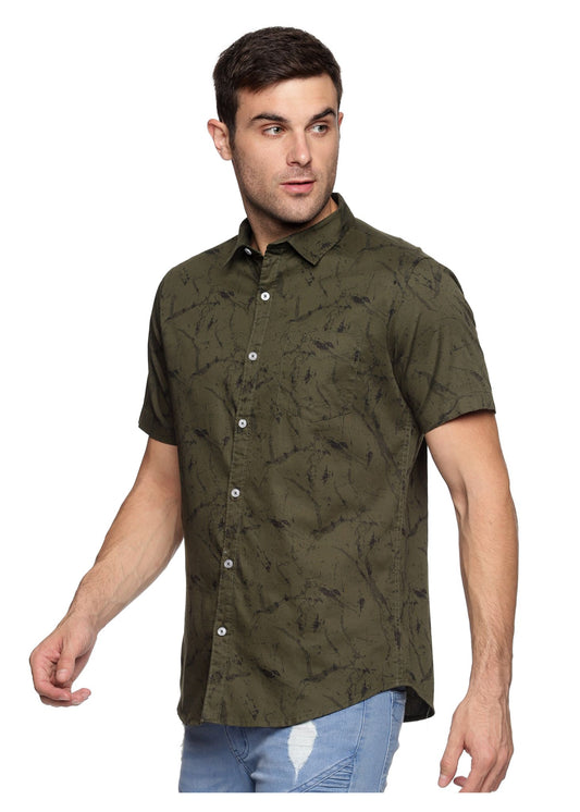 Green Marbel Printed Shirt - Tusok