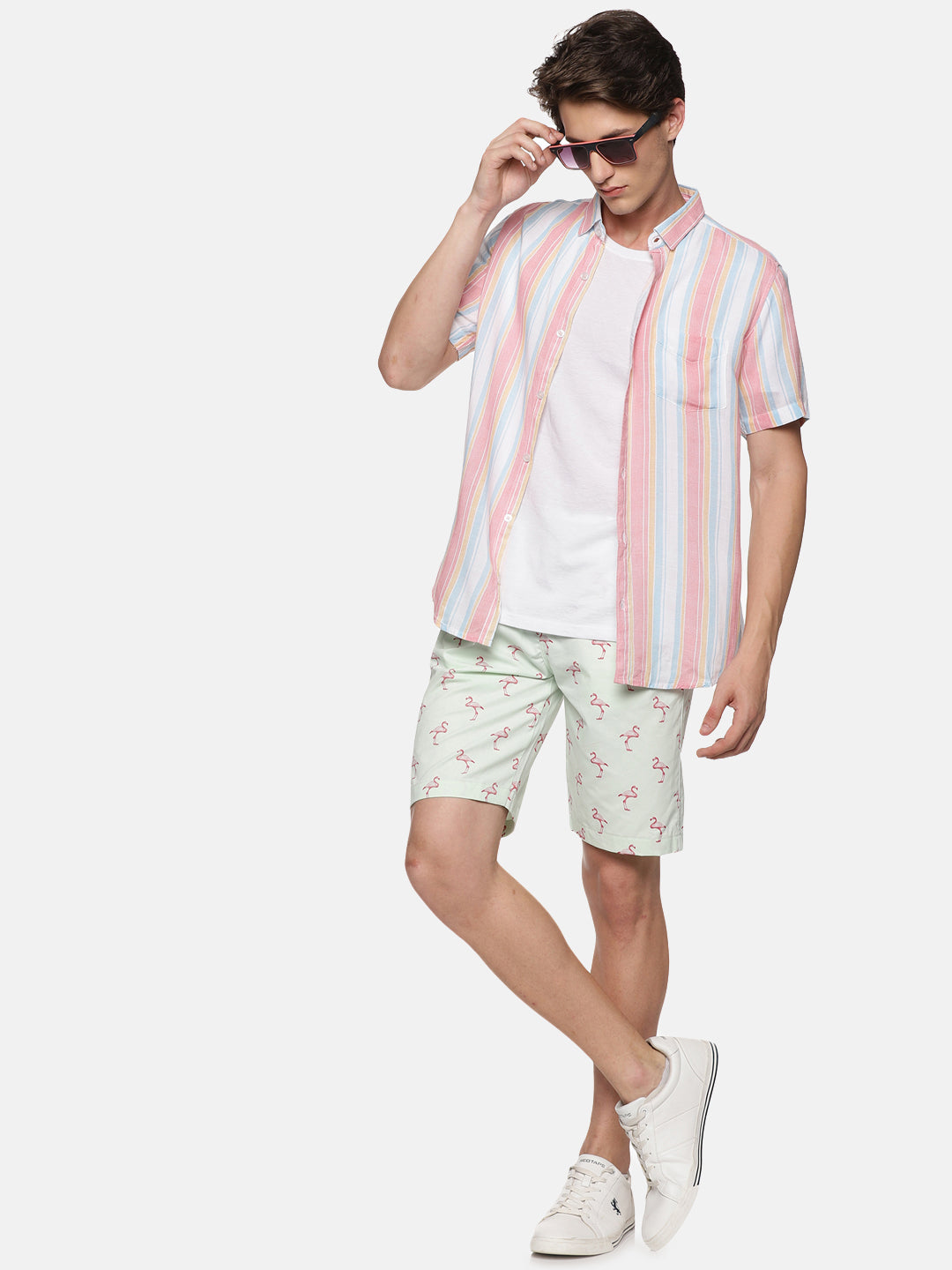 Coastal Men's Flamingo Printed Shorts - Tusok