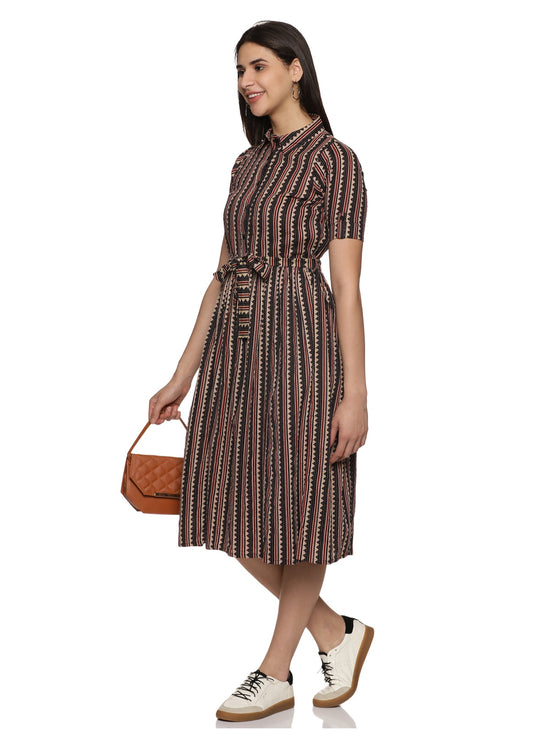 Raspberry Katha Style Women Dress - Tusok