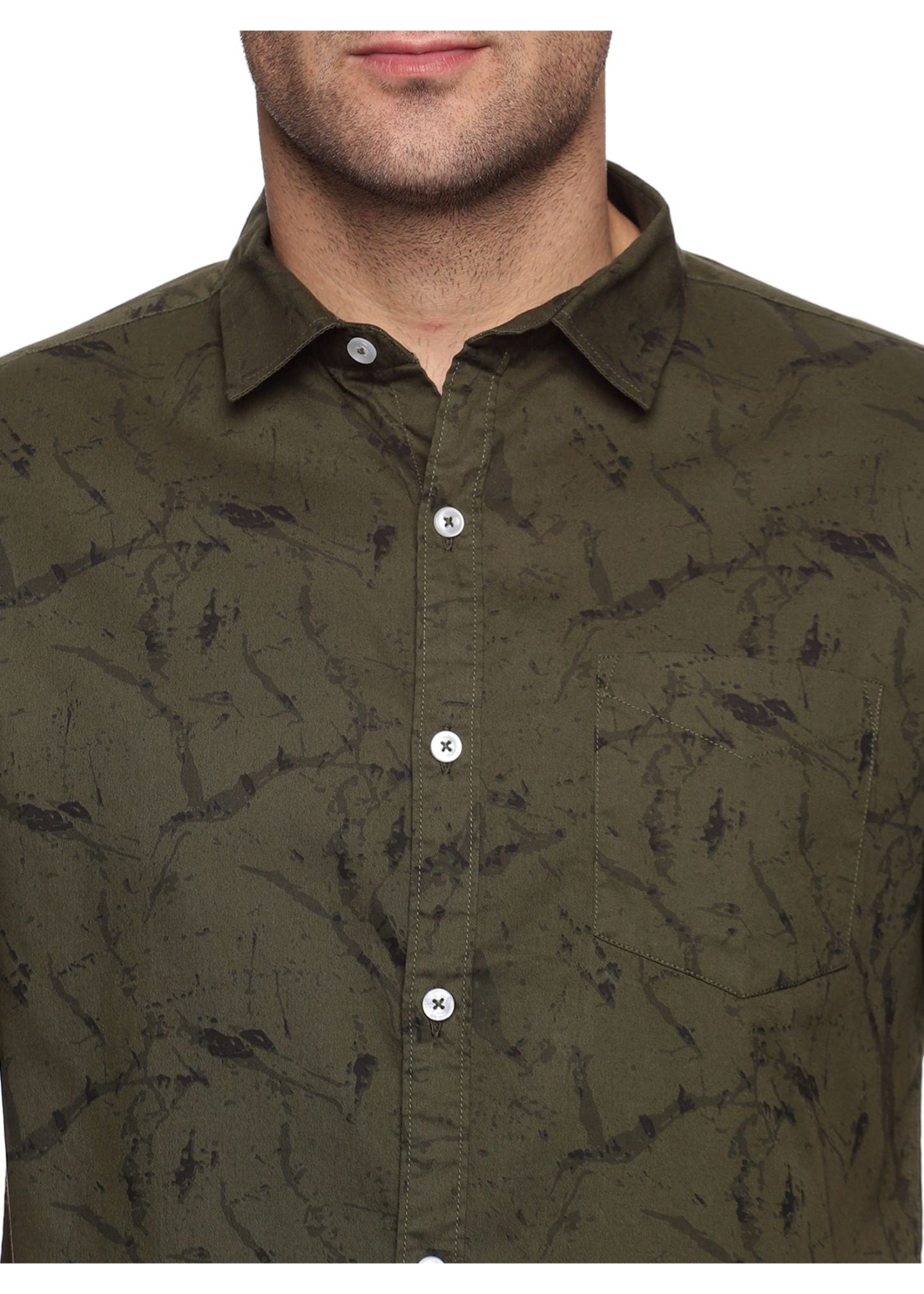 Green Marbel Printed Shirt - Tusok