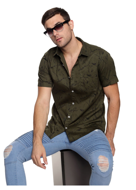 Green Marbel Printed Shirt - Tusok