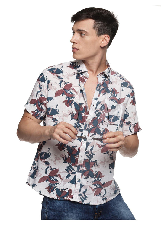 Teal Shrub Printed Shirt - Tusok