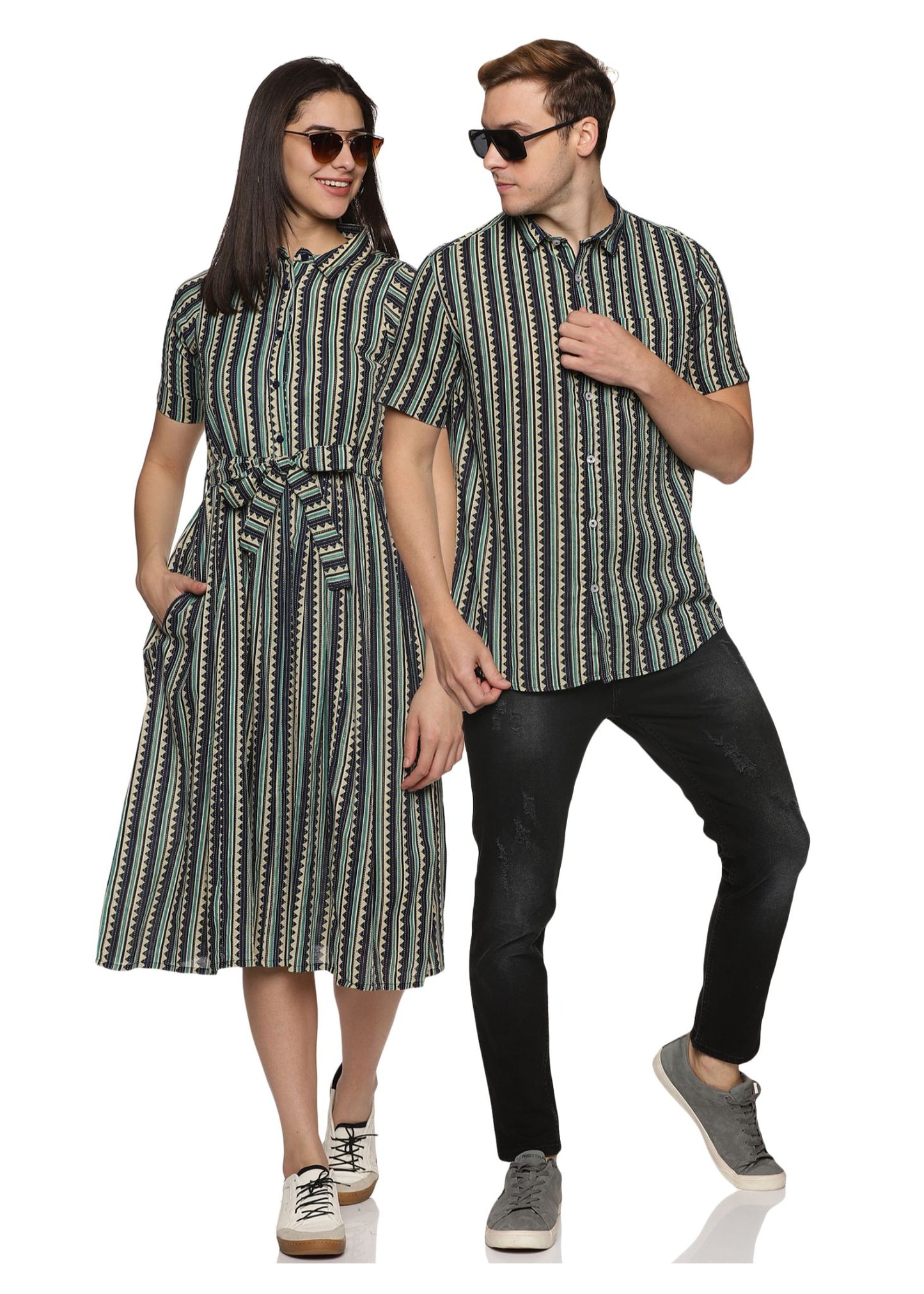 Hamilton Katha Couple Matching Shirt and Dress - Tusok