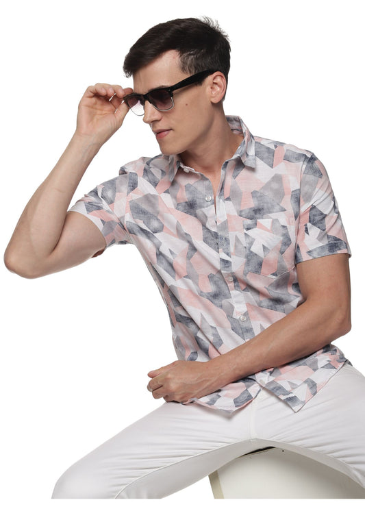 Pink Maze Printed Shirt - Tusok