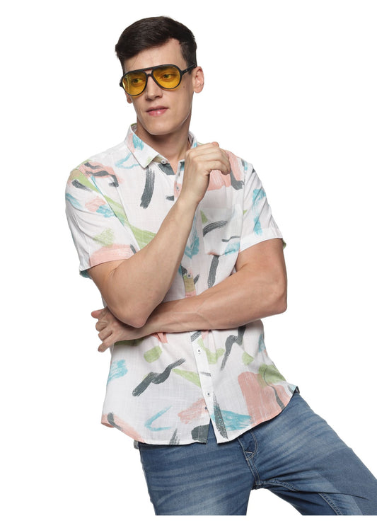 Green Random Printed Shirt - Tusok