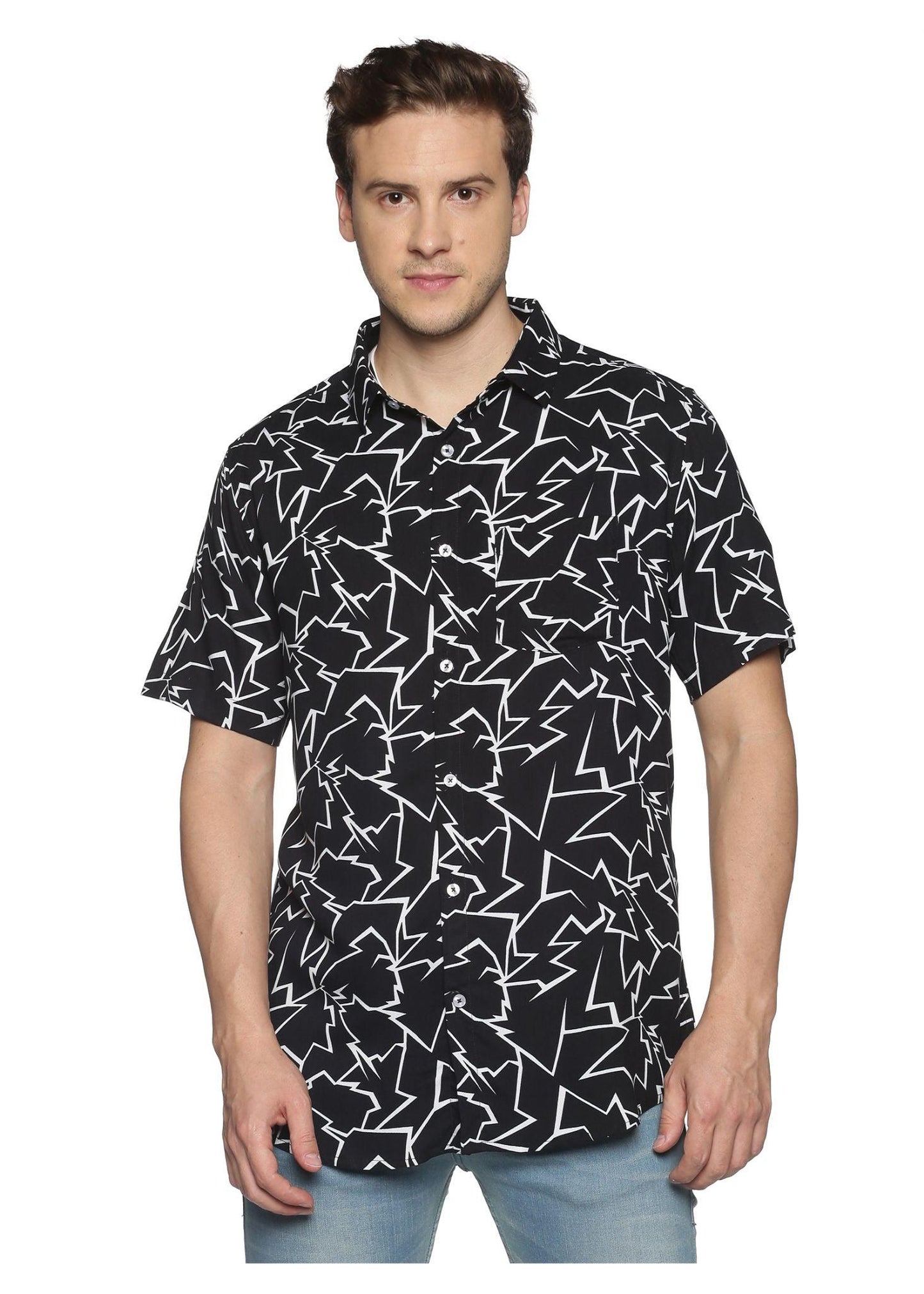 Black Vector Printed Shirt - Tusok