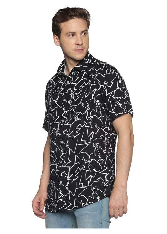 Black Vector Printed Shirt - Tusok