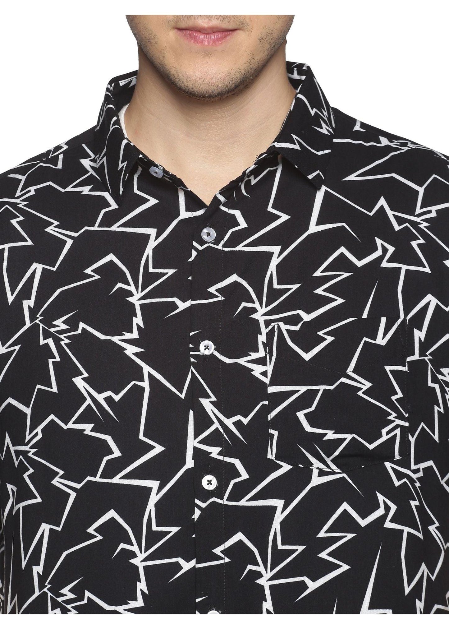 Black Vector Printed Shirt - Tusok