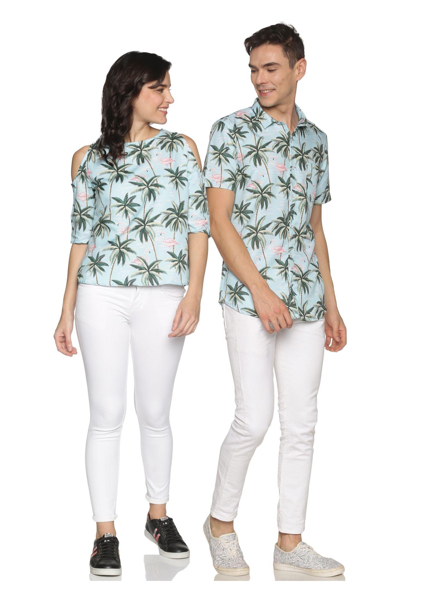 Tusok Shirt Top Combo Twinning Couple Matching Dress