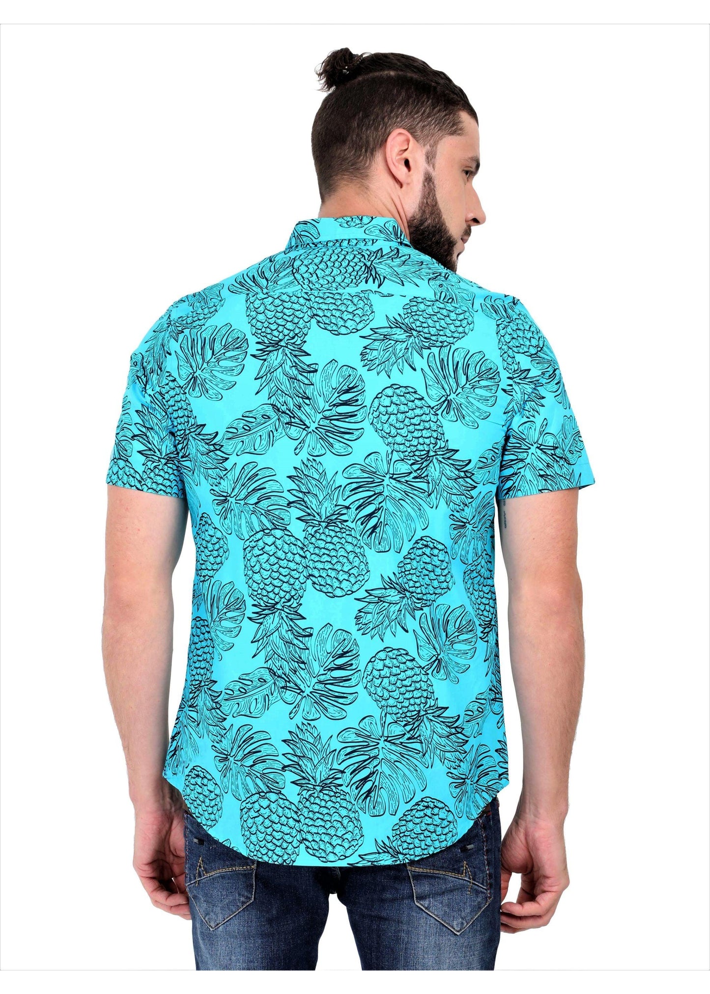 Goa Hawaiian Blue Fruit Pineapple Shirt (3)