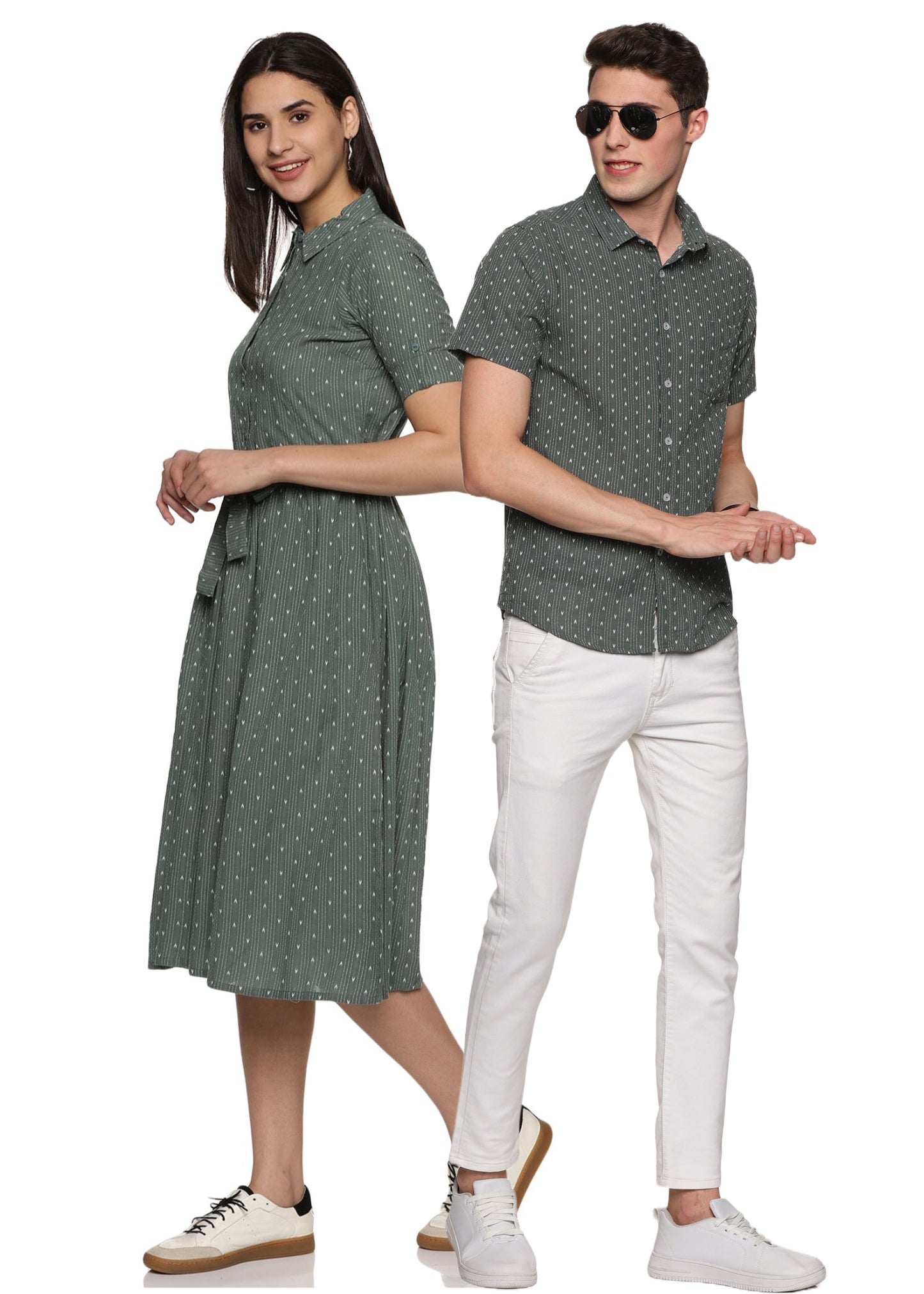 Zenith Couple Matching Shirt and Dress