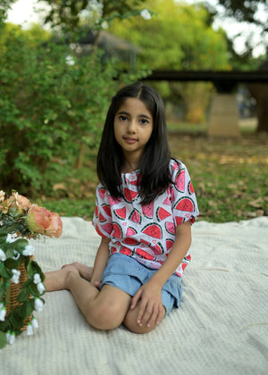 Pink Watermelon  Unisex Kids Tshirt
