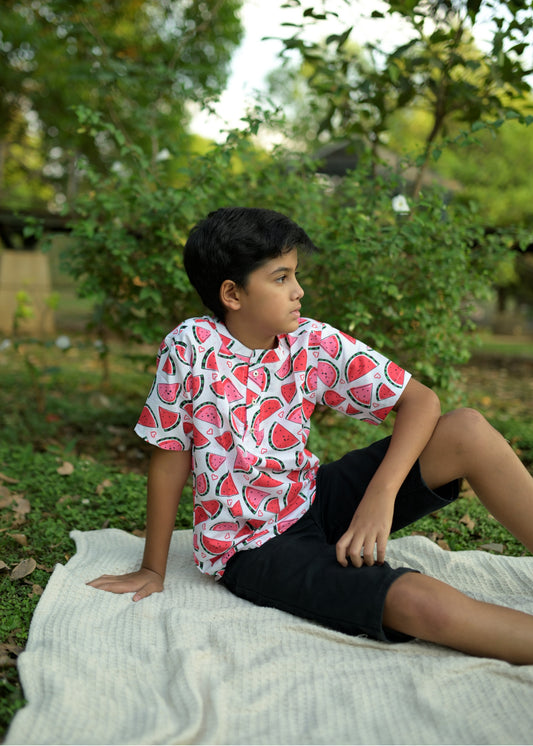 Pink Watermelon Kids Tshirt - Tusok