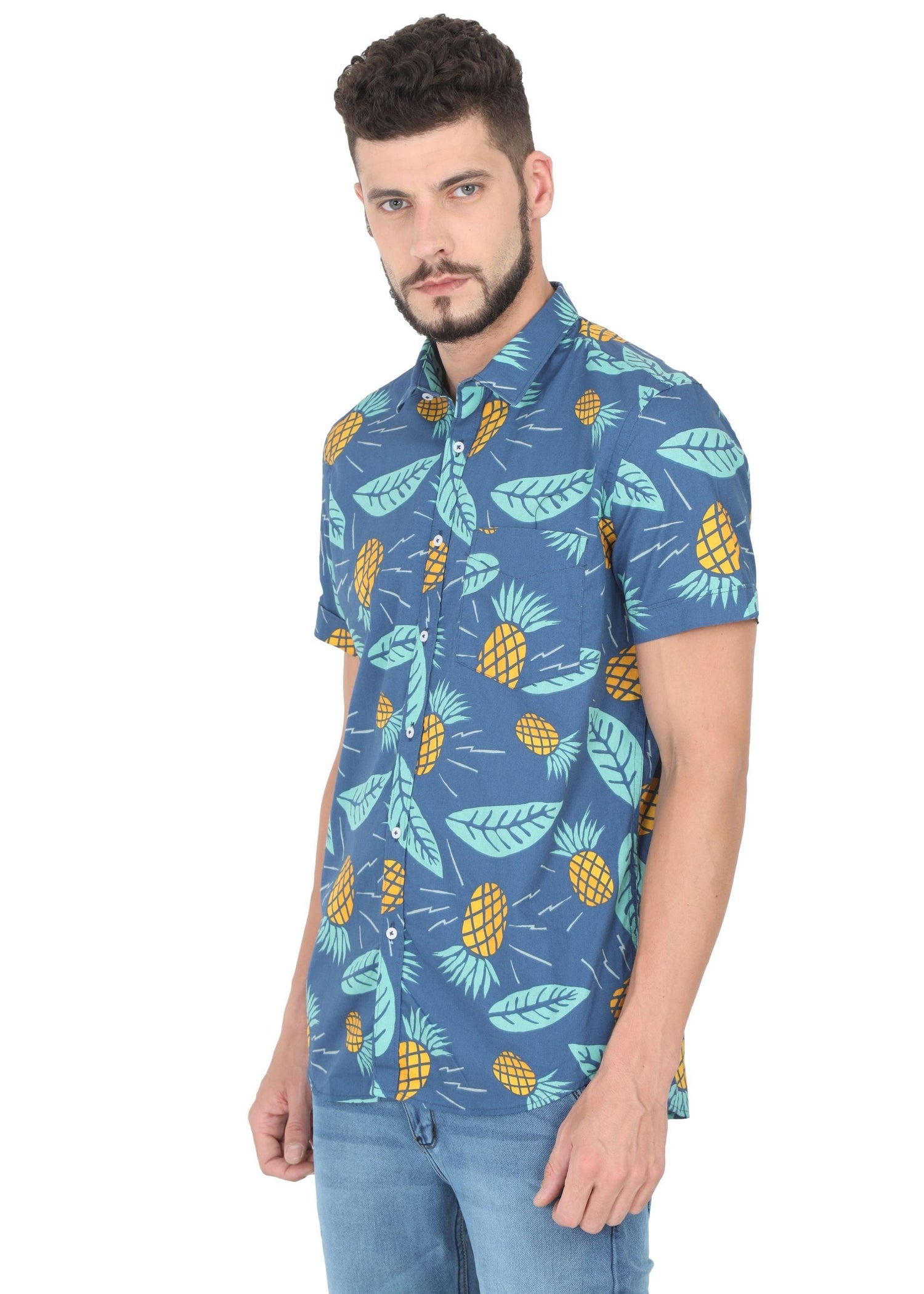 Tusok-blue-pineappleFeatured Shirt, Vacation-Printed Shirtimage-Blue Pineapple (2)