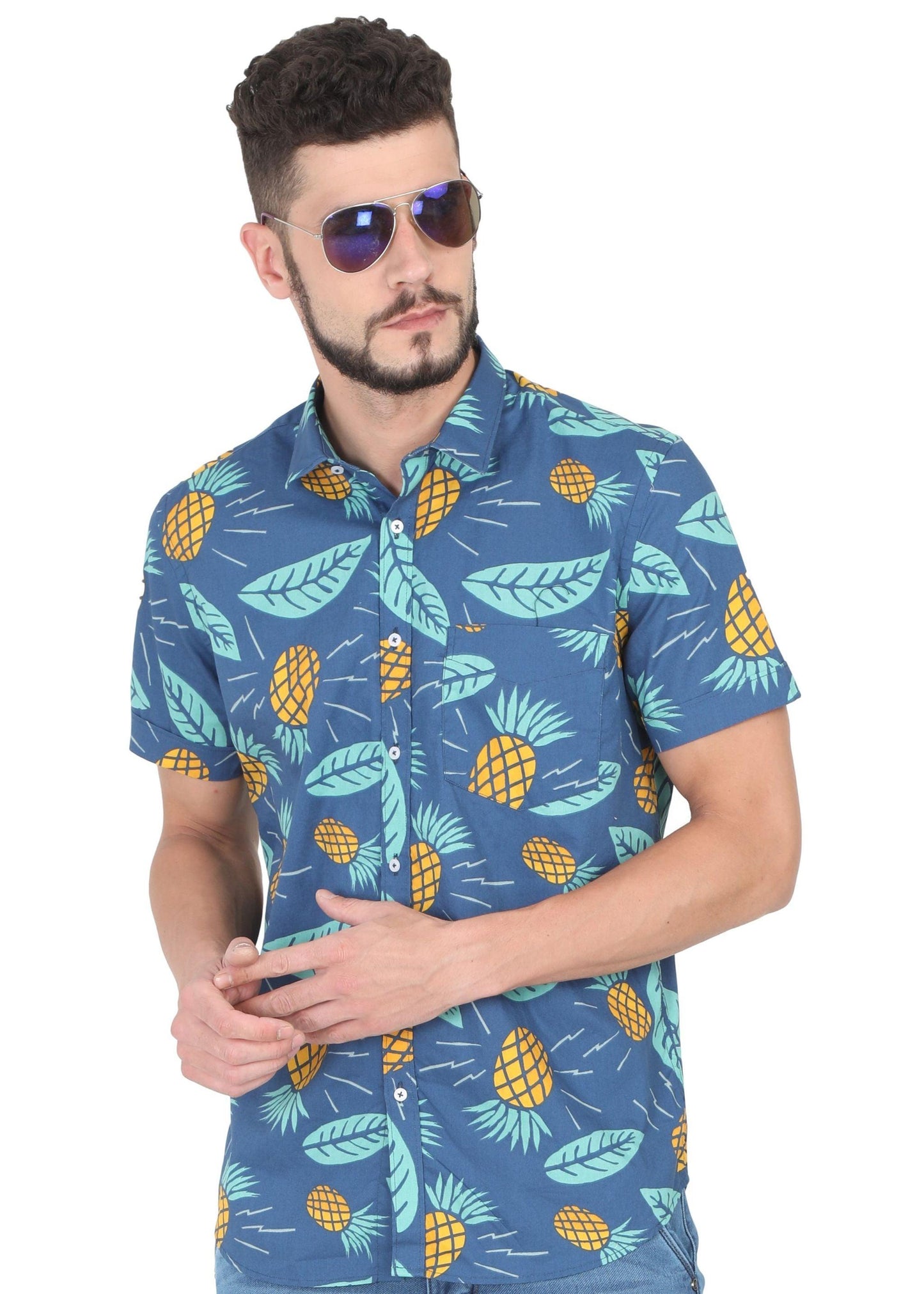 Tusok-blue-pineappleFeatured Shirt, Vacation-Printed Shirtimage-Blue Pineapple (7)