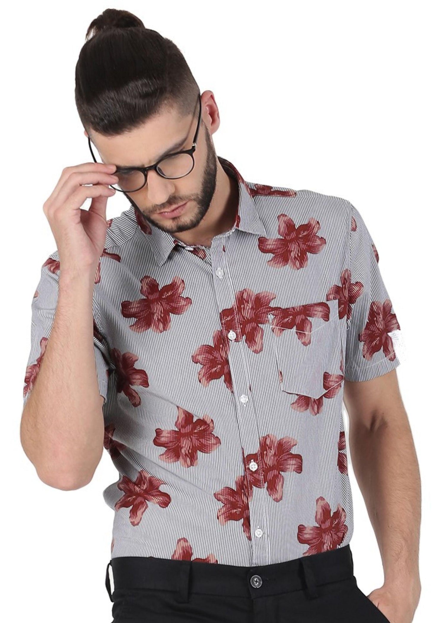 Tusok-brown-bloomFeatured Shirt, Vacation-Printed Shirtimage-Brown Bloom (1)