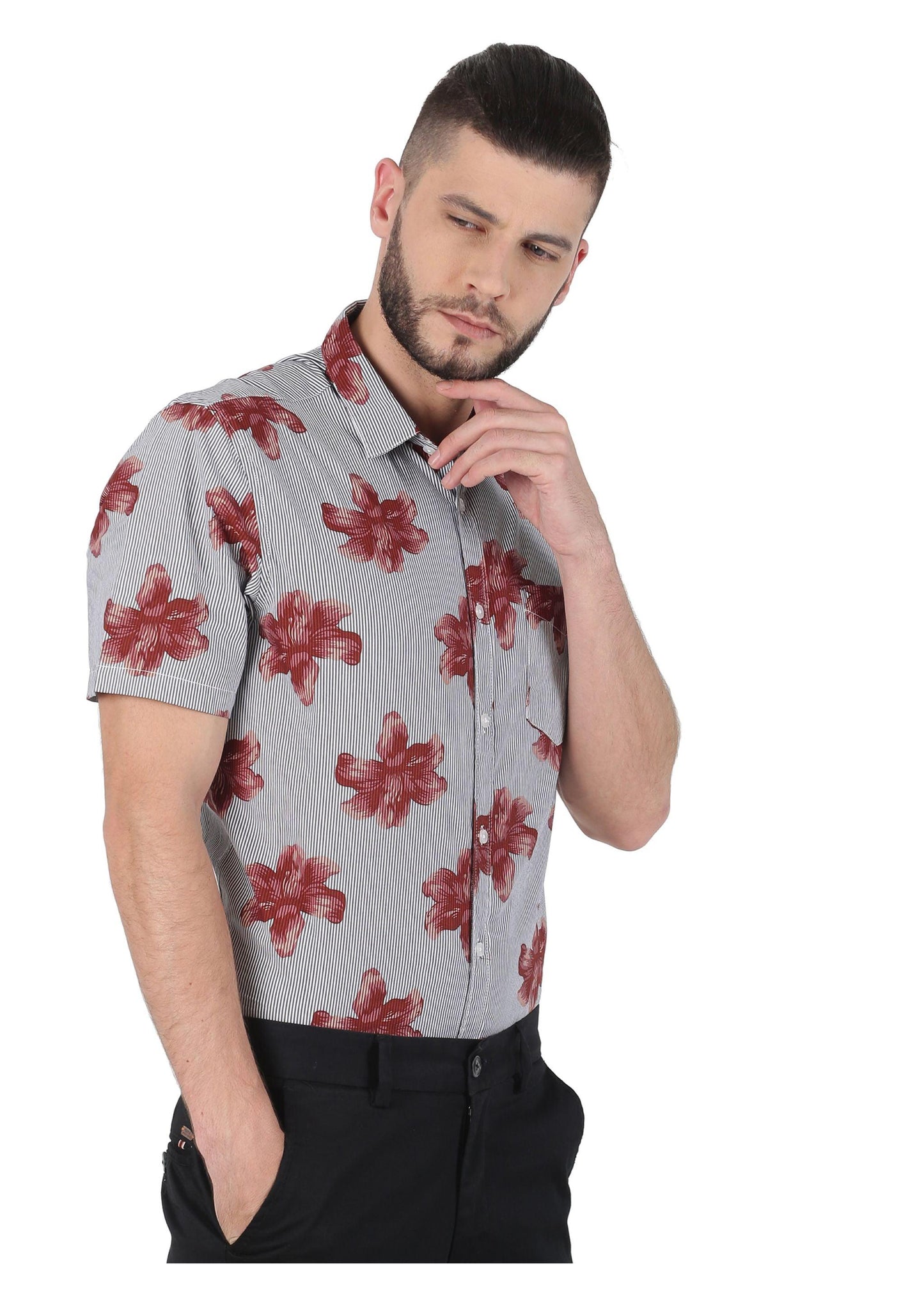 Tusok-brown-bloomFeatured Shirt, Vacation-Printed Shirtimage-Brown Bloom (2)