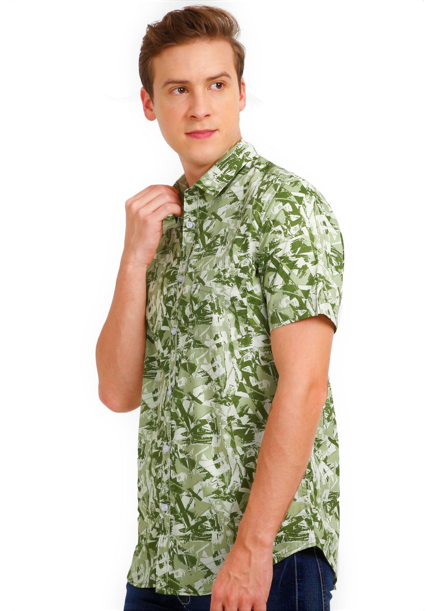 Tusok-mojitoVacation-Printed Shirtimage-Green Zigzag (2)