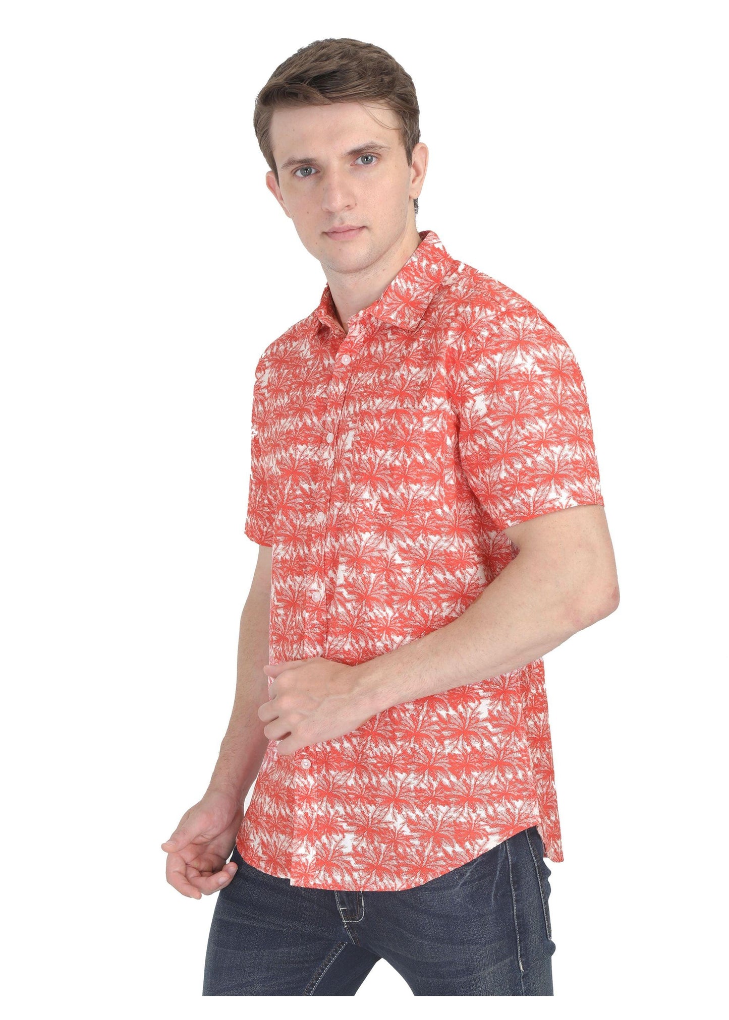 Tusok-orange-palmVacation-Printed Shirtimage-Orange Palm (4)