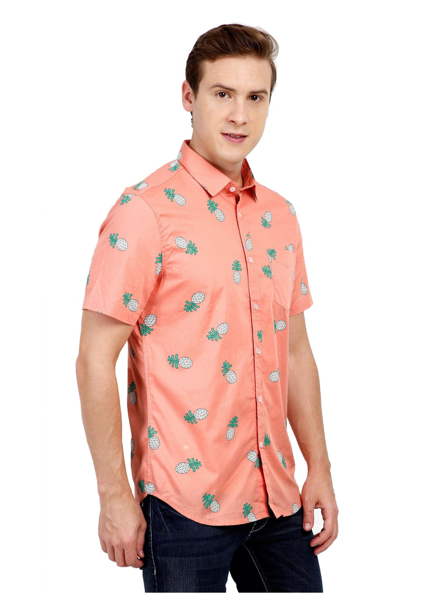 Tusok-pink-pineappleFeatured Shirt, Vacation-Printed Shirtimage-Peach Pineapple (6)