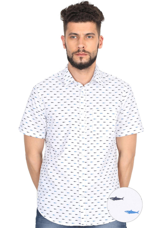 Tusok-white-fishVacation-Printed Shirtimage-Small Fish White (1)