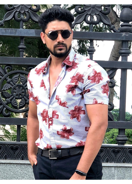 Tusok-brown-bloomFeatured Shirt, Vacation-Printed Shirtimage-Brown Bloom (1)