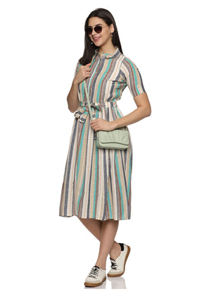 Wafer Cotton Women Dress